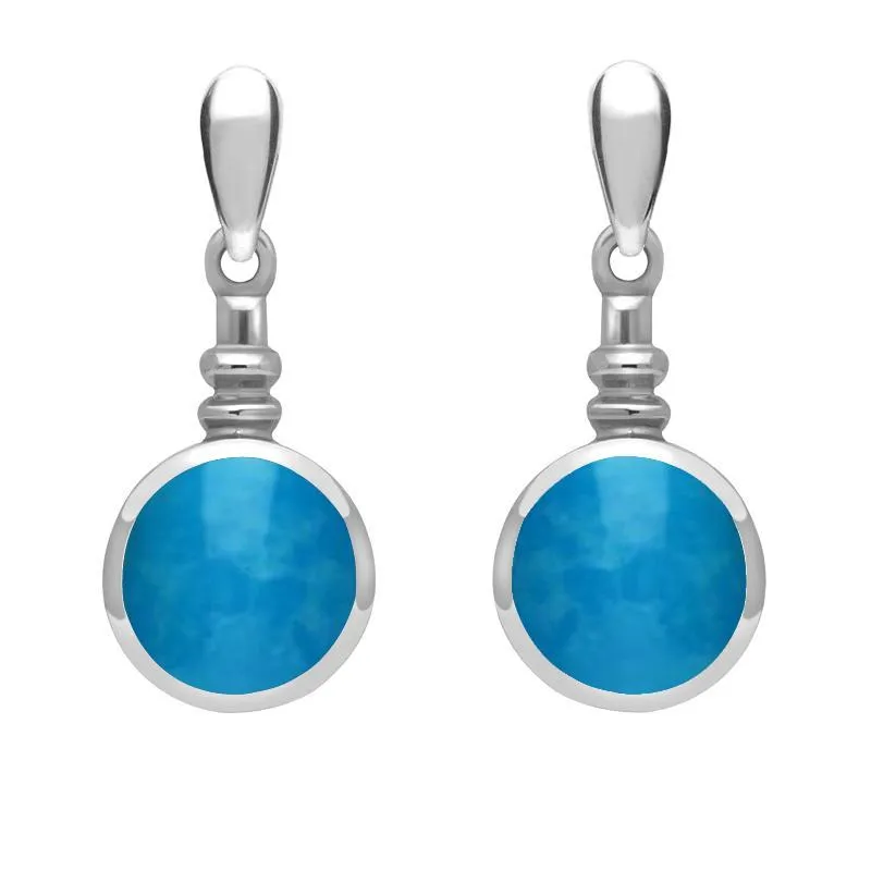 Sterling Silver Turquoise Bottle Top Drop Earrings sold by Jura Watches