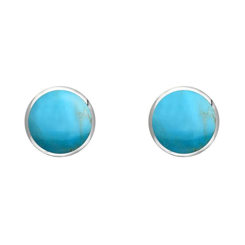 Sterling Silver Turquoise 5mm Classic Small Round Stud Earrings sold by Jura Watches