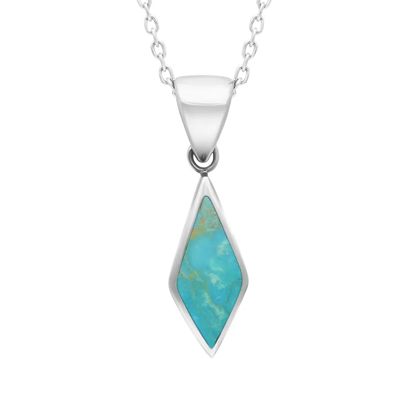 Sterling Silver Turquoise Dinky Diamond Necklace sold by Jura Watches