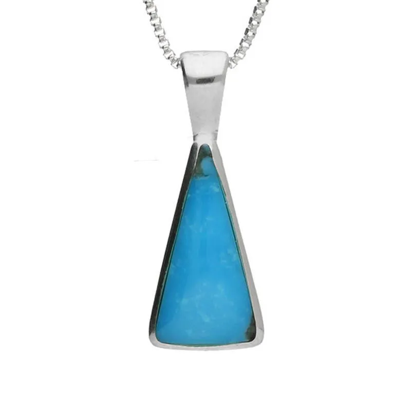 Sterling Silver Turquoise Triangle Necklace sold by Jura Watches