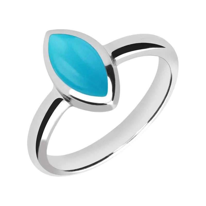 Sterling Silver Turquoise Marquise Ring sold by Jura Watches