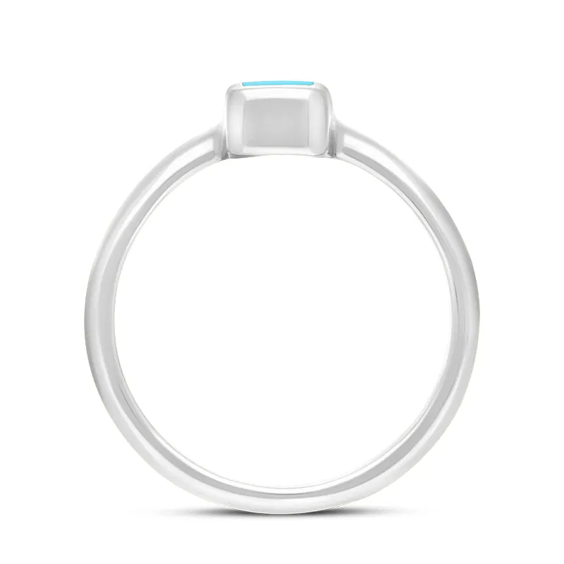 Sterling Silver Turquoise Slim Oblong Ring sold by Jura Watches product image thumbnail 2