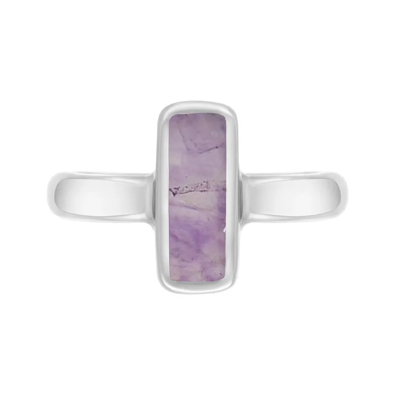 Sterling Silver Blue John Slim Oblong Ring sold by Jura Watches product image thumbnail 3