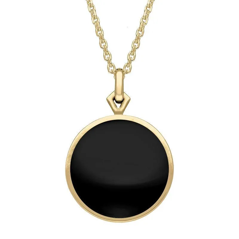9ct Yellow Gold Whitby Jet Flore Filigree Necklace sold by Jura Watches product image thumbnail 2