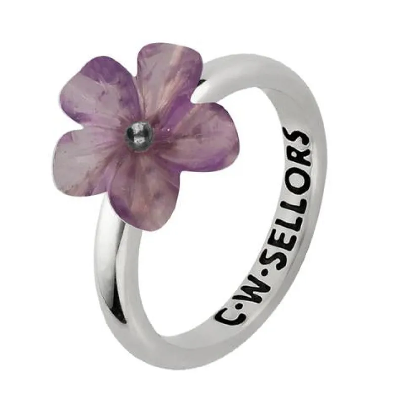 Sterling Silver Amethyst Tuberose 12mm Desert Rose Ring sold by Jura Watches