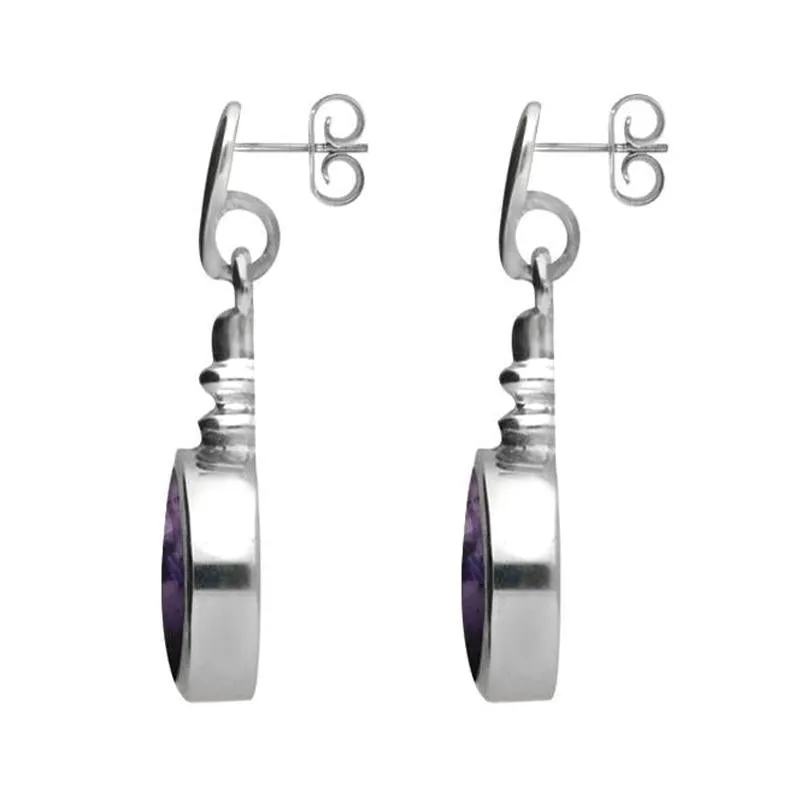 Sterling Silver Blue John Bottle Top Drop Earrings sold by Jura Watches product image thumbnail 2