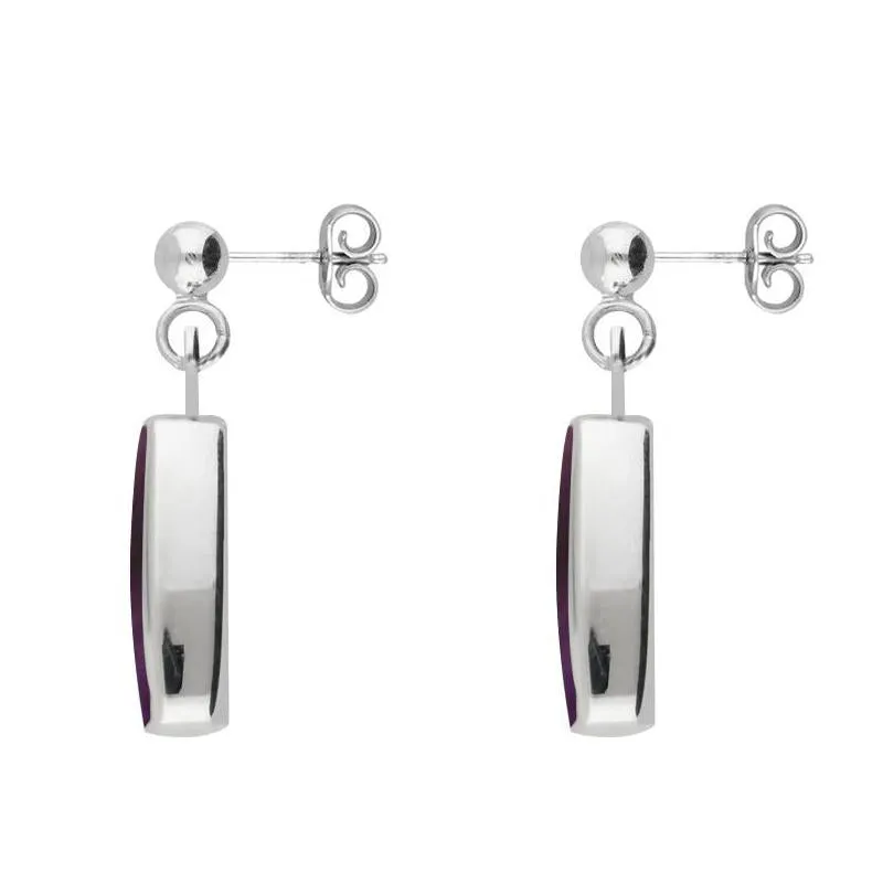 Sterling Silver Blue John Oblong Drop Earrings sold by Jura Watches product image thumbnail 2