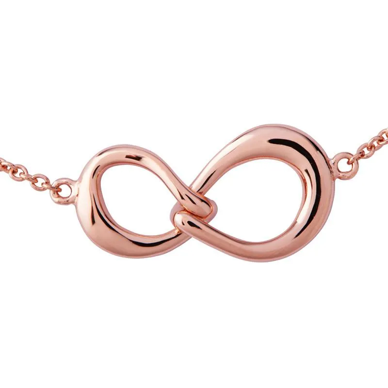 Rose Gold Plated Sterling Silver Infinity Link Necklace sold by Jura Watches