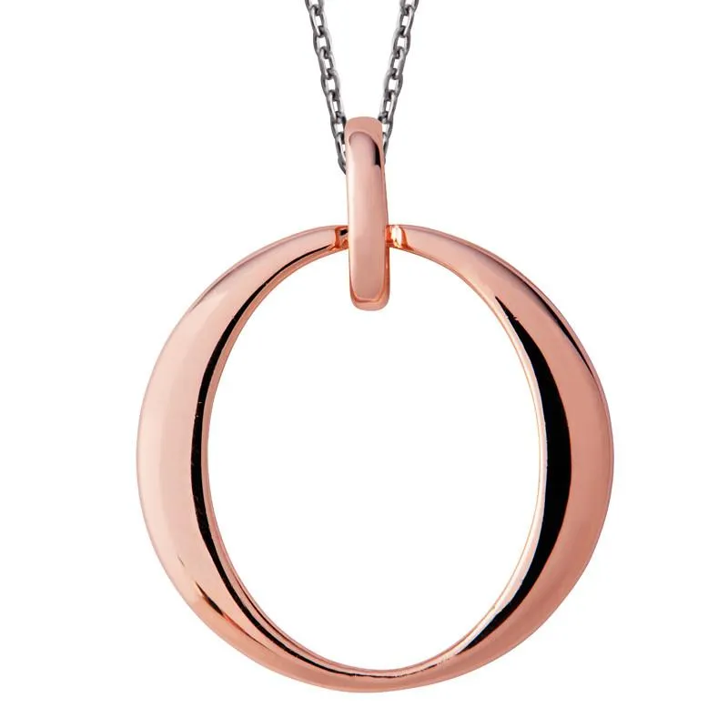 Rose Gold Plated Sterling Silver Open Circle Infinity Necklace sold by Jura Watches