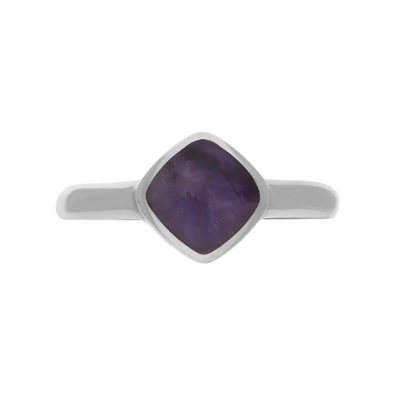 Sterling Silver Blue John Cushion Ring sold by Jura Watches product image thumbnail 3