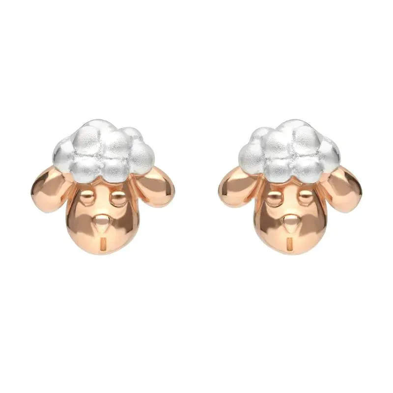 Rose Gold Plated Sterling Silver Sheep Head Earrings D sold by Jura Watches