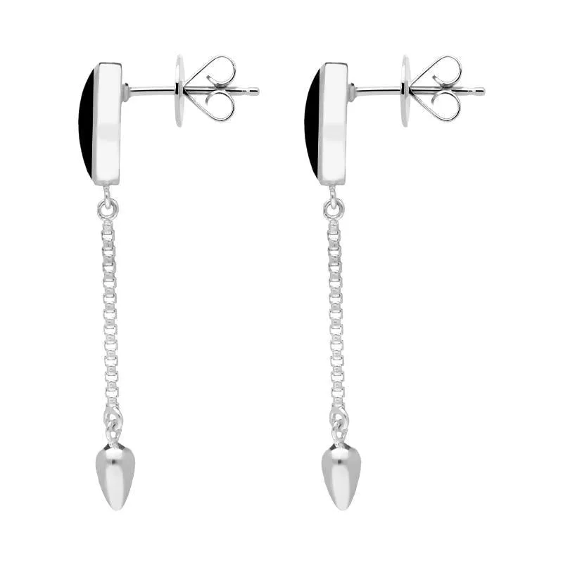 Sterling Silver Whitby Jet Lineaire Medium Drop Stud Earrings sold by Jura Watches product image thumbnail 2