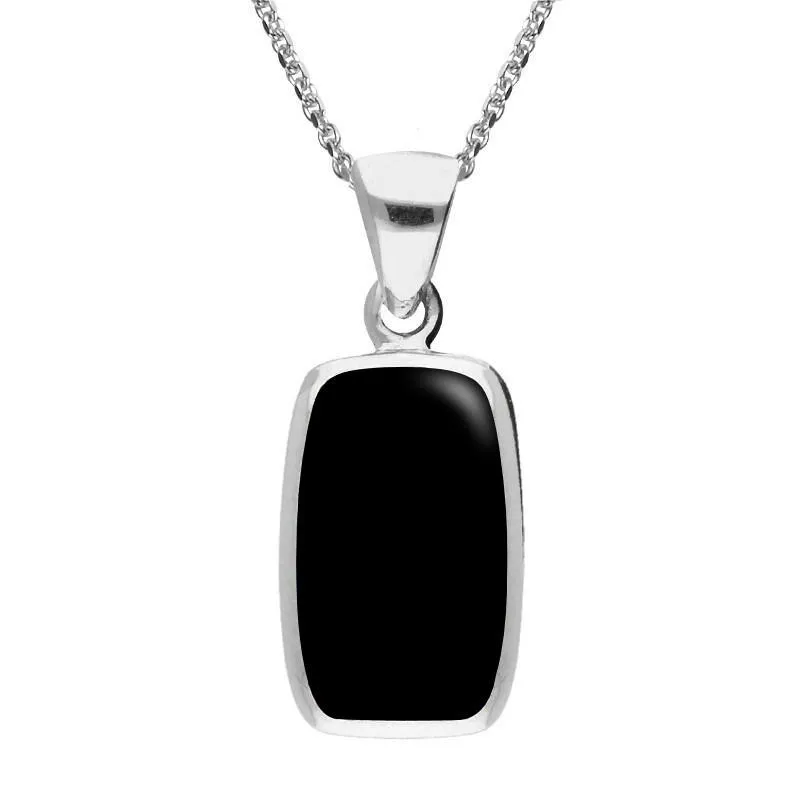 Sterling Silver Whitby Jet Dinky Barrel Necklace sold by Jura Watches