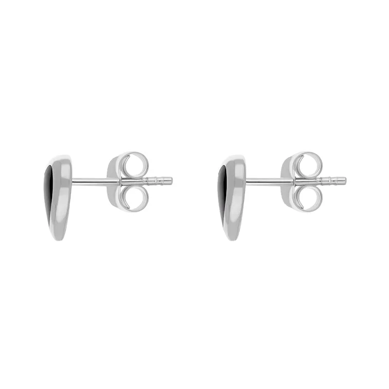Sterling Silver Whitby Jet Heart Stud Earrings sold by Jura Watches product image thumbnail 2