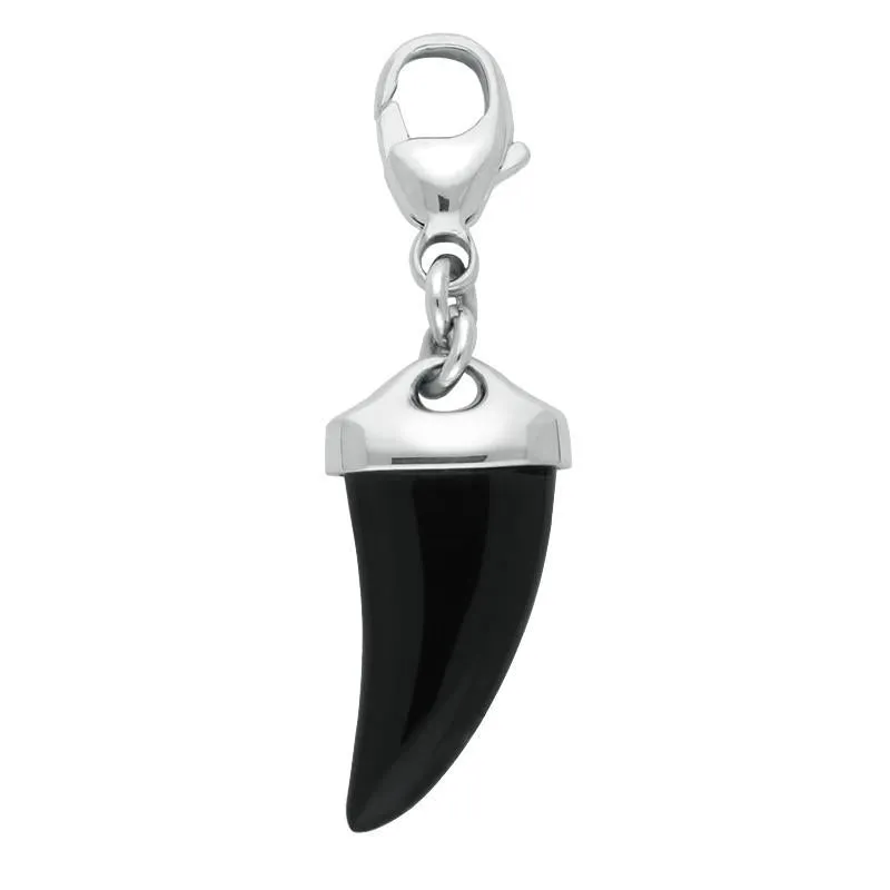 Sterling Silver Whitby Jet Tooth Style Charm sold by Jura Watches
