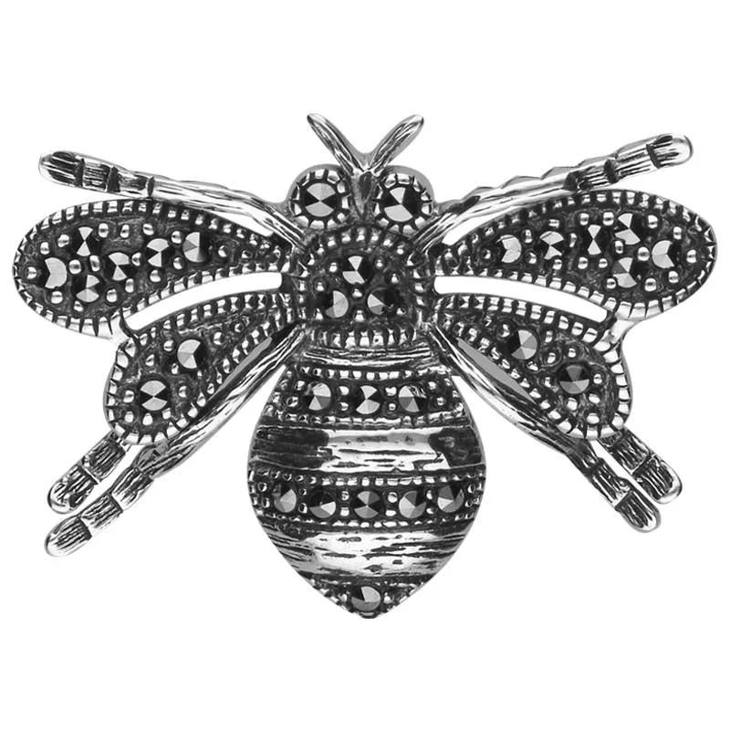Sterling Silver Marcasite Style & Fashion Bee Brooch sold by Jura Watches