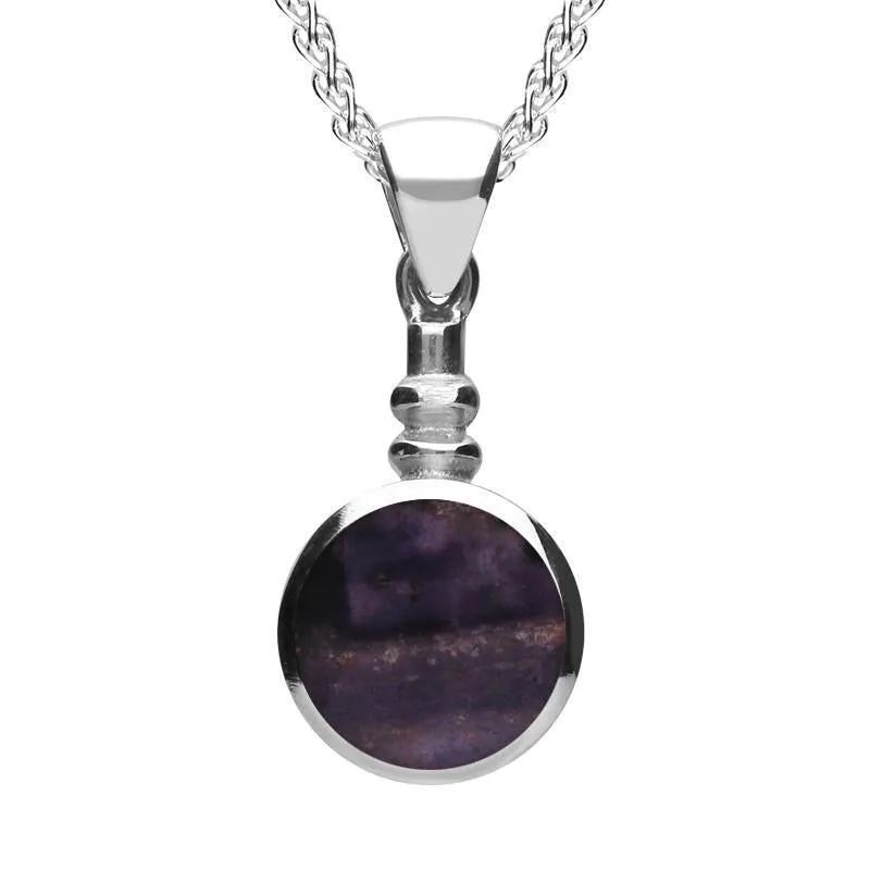 Sterling Silver Blue John Bottle Top Necklace sold by Jura Watches