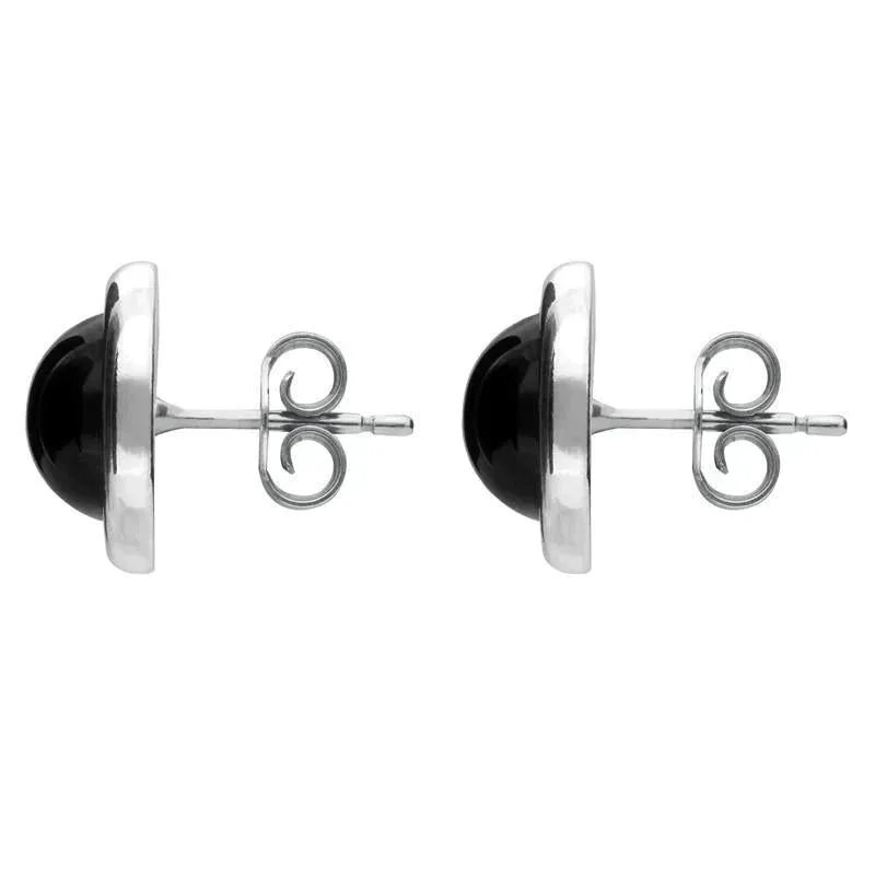 Sterling Silver Whitby Jet Round Stud Earrings sold by Jura Watches product image thumbnail 2