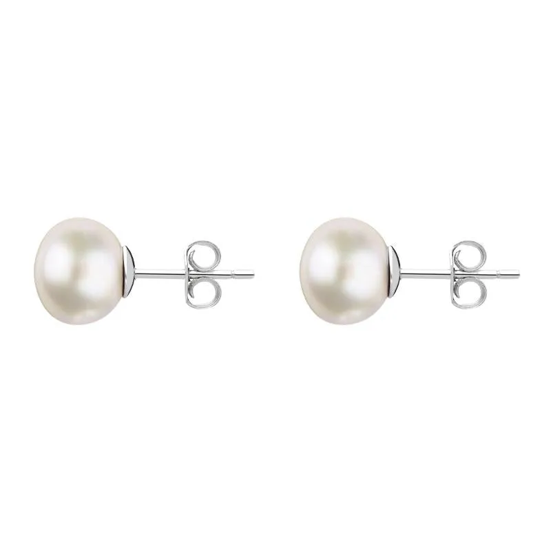 Sterling Silver 6mm White Freshwater Pearl Stud Earrings sold by Jura Watches product image thumbnail 2