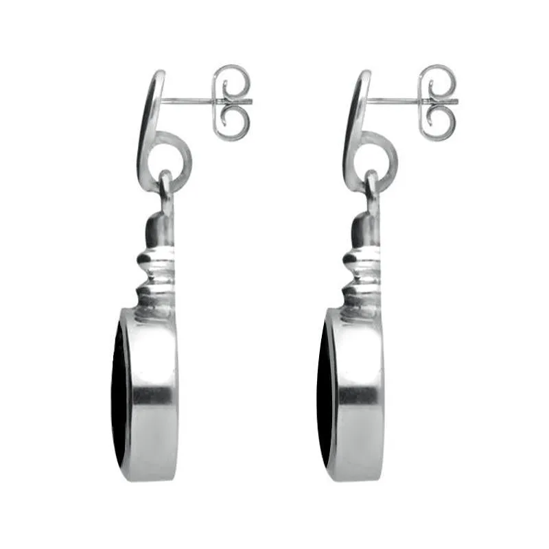 Sterling Silver Whitby Jet Bottle Top Drop Earrings sold by Jura Watches product image thumbnail 2
