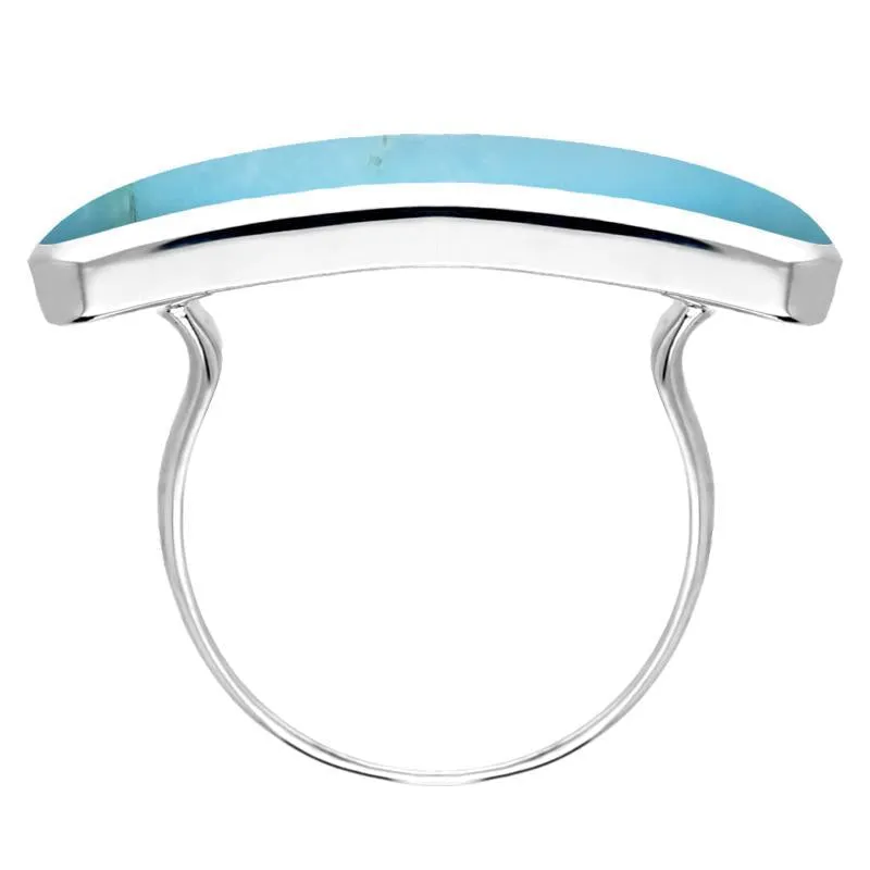 Sterling Silver Turquoise Lineaire Long Oval Ring sold by Jura Watches product image thumbnail 2