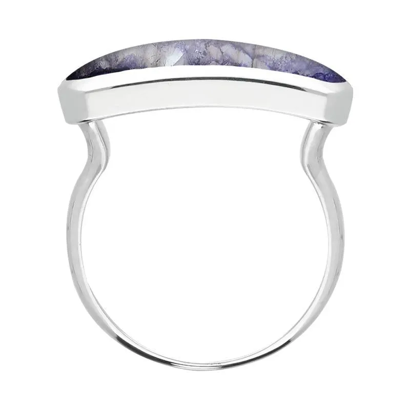 Sterling Silver Blue John Lineaire Petite Oval Ring sold by Jura Watches product image thumbnail 2
