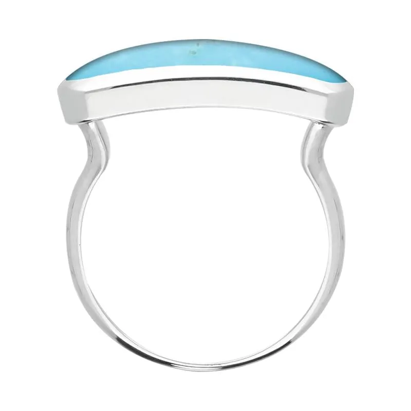 Sterling Silver Turquoise Lineaire Petite Oval Ring sold by Jura Watches product image thumbnail 2