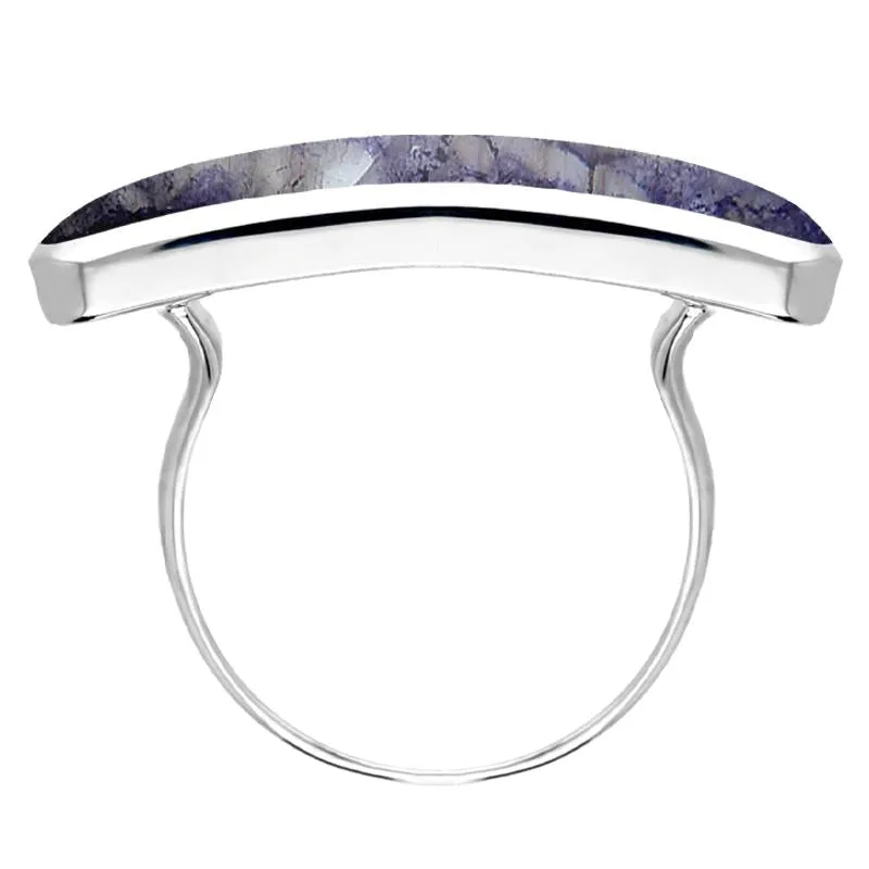 Sterling Silver Blue John Lineaire Long Oval Ring sold by Jura Watches product image thumbnail 2
