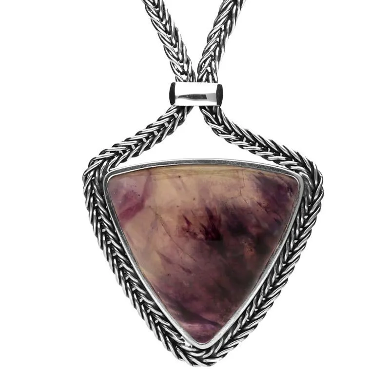 Sterling Silver Blue John Foxtail Triangular Necklace D sold by Jura Watches