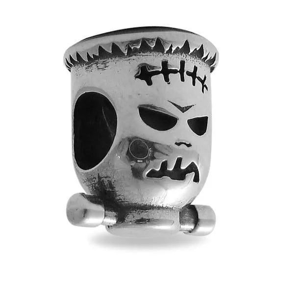 Sterling Silver Whitby Jet Frankenstein Charm sold by Jura Watches product image thumbnail 2