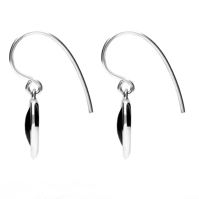 Sterling Silver Whitby Jet Heart Drop Earrings sold by Jura Watches product image thumbnail 2