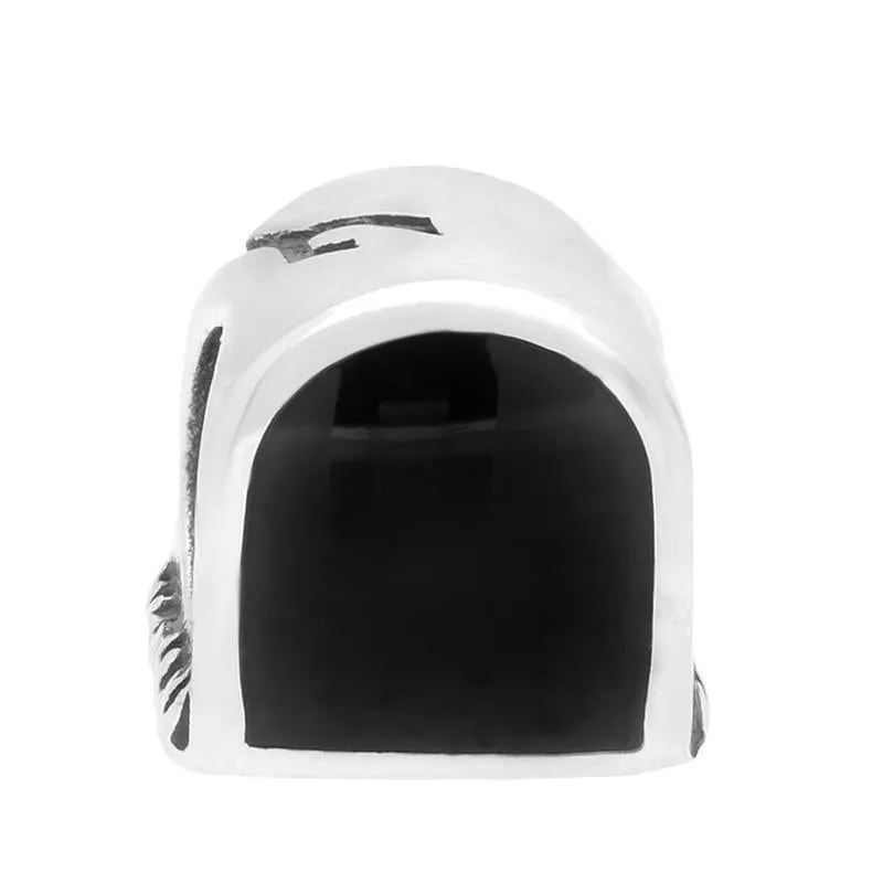 Sterling Silver Whitby Jet RIP Tombstone Charm sold by Jura Watches product image thumbnail 2