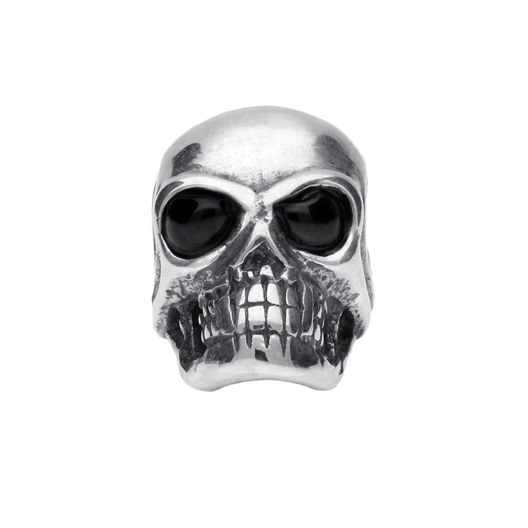 Sterling Silver Whitby Jet Skull Charm sold by Jura Watches