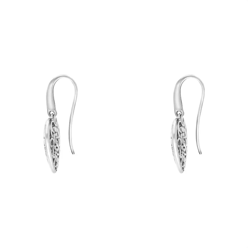 Sterling Silver Pierced Heart Hook Drop Earrings sold by Jura Watches product image thumbnail 2