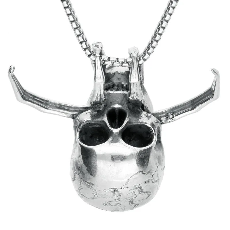 Sterling Silver Large Predator Skull Necklace sold by Jura Watches