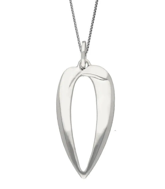 Sterling Silver Long Tear Drop Necklace sold by Jura Watches