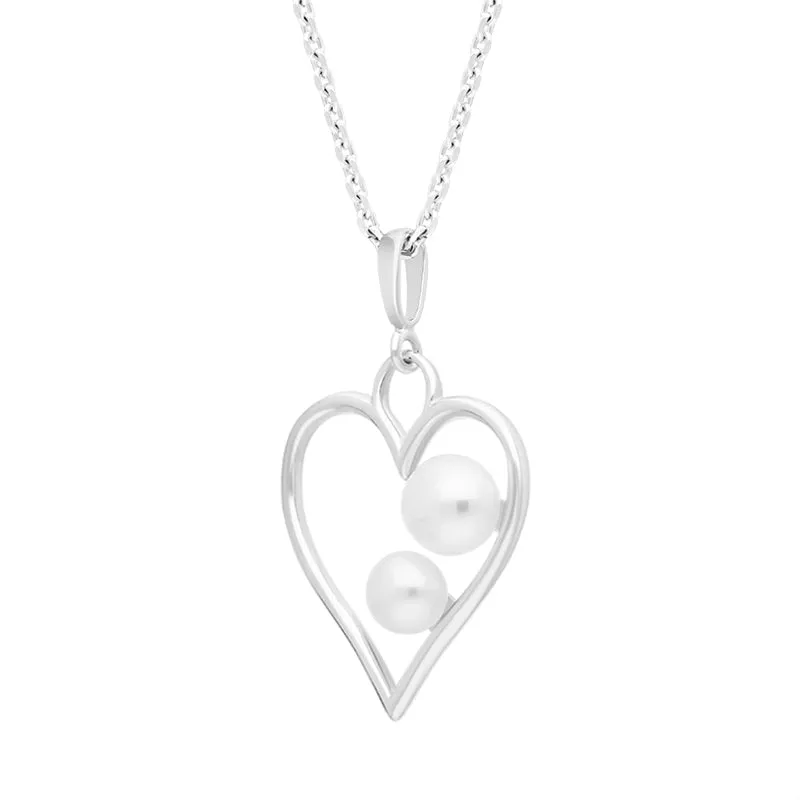 Sterling Silver Pearl Heart Necklace D sold by Jura Watches product image thumbnail 2