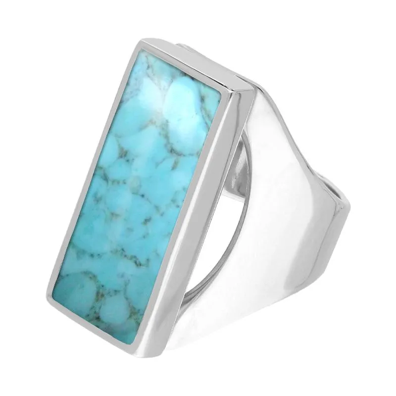 Sterling Silver Turquoise Medium Oblong Ring sold by Jura Watches product image thumbnail 2