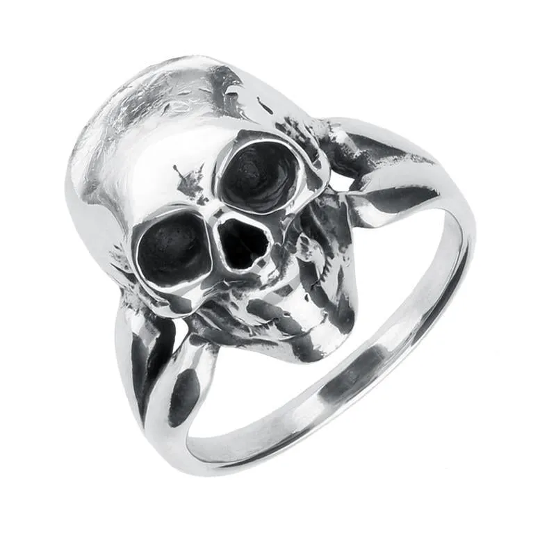 Sterling Silver Skull Split Shank Ring sold by Jura Watches