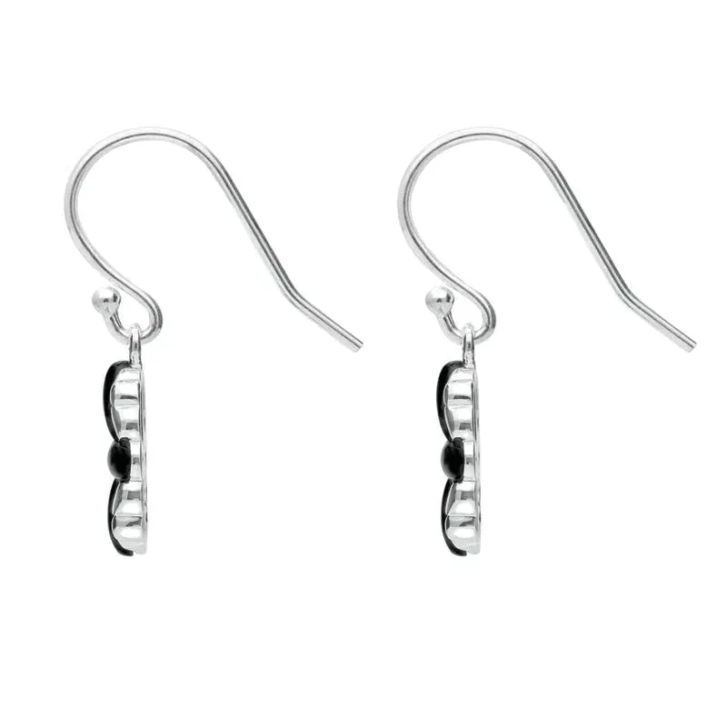 Sterling Silver Whitby Jet 4 stone Cross Drop Earrings sold by Jura Watches product image thumbnail 2