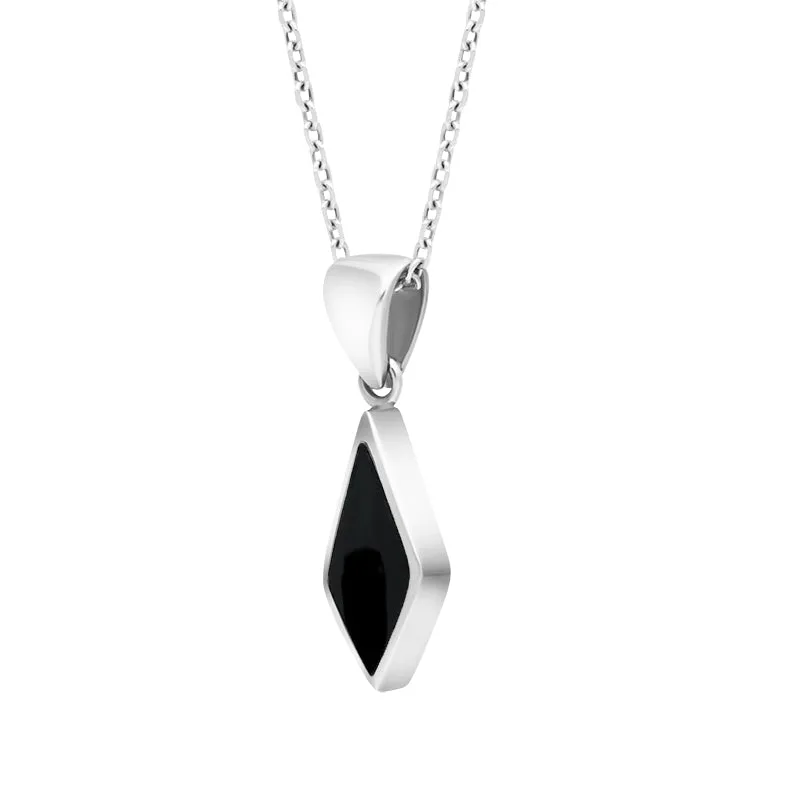 Sterling Silver Whitby Jet Dinky Diamond Necklace sold by Jura Watches product image thumbnail 2