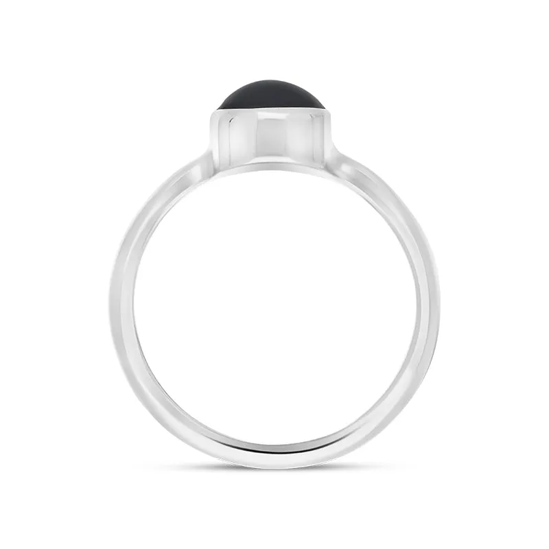 Sterling Silver Whitby Jet Heritage Oval Shaped Ring sold by Jura Watches product image thumbnail 2