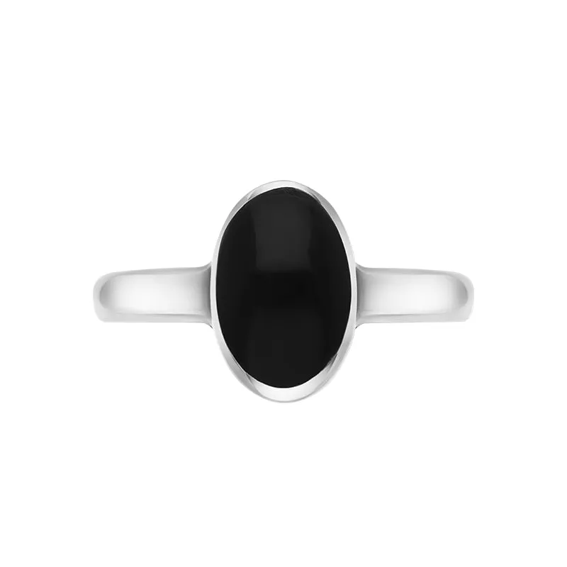 Sterling Silver Whitby Jet Heritage Oval Shaped Ring sold by Jura Watches product image thumbnail 3