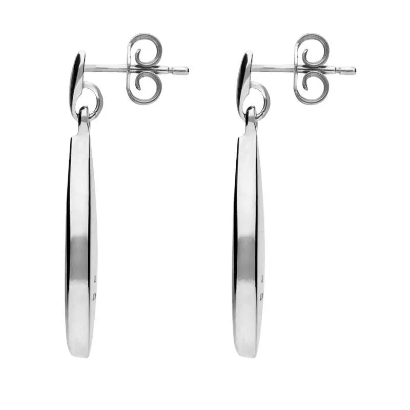 Sterling Silver Whitby Jet Pointed Pear Drop Earrings sold by Jura Watches product image thumbnail 2