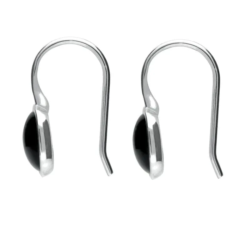 Sterling Silver Whitby Jet Stone Cushion Drop Earrings sold by Jura Watches product image thumbnail 2