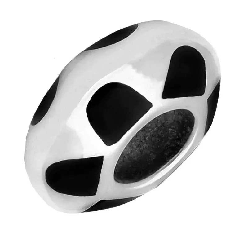 Sterling Silver Whitby Jet Twelve Stone Flower Charm sold by Jura Watches