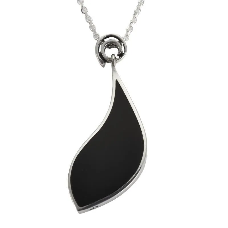 Sterling Silver Whitby Jet Acanthus Leaf Necklace sold by Jura Watches product image thumbnail 2