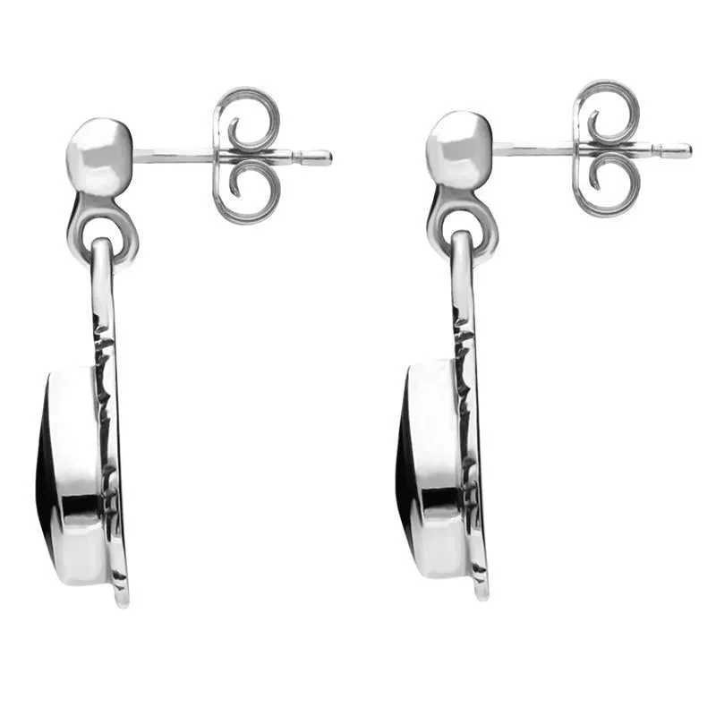 Sterling Silver Whitby Jet Small Pear Drop Earrings sold by Jura Watches product image thumbnail 2