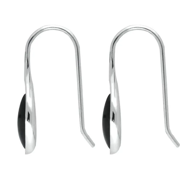 Sterling Silver Whitby Jet Marquise Overlap Hook Earrings sold by Jura Watches product image thumbnail 2