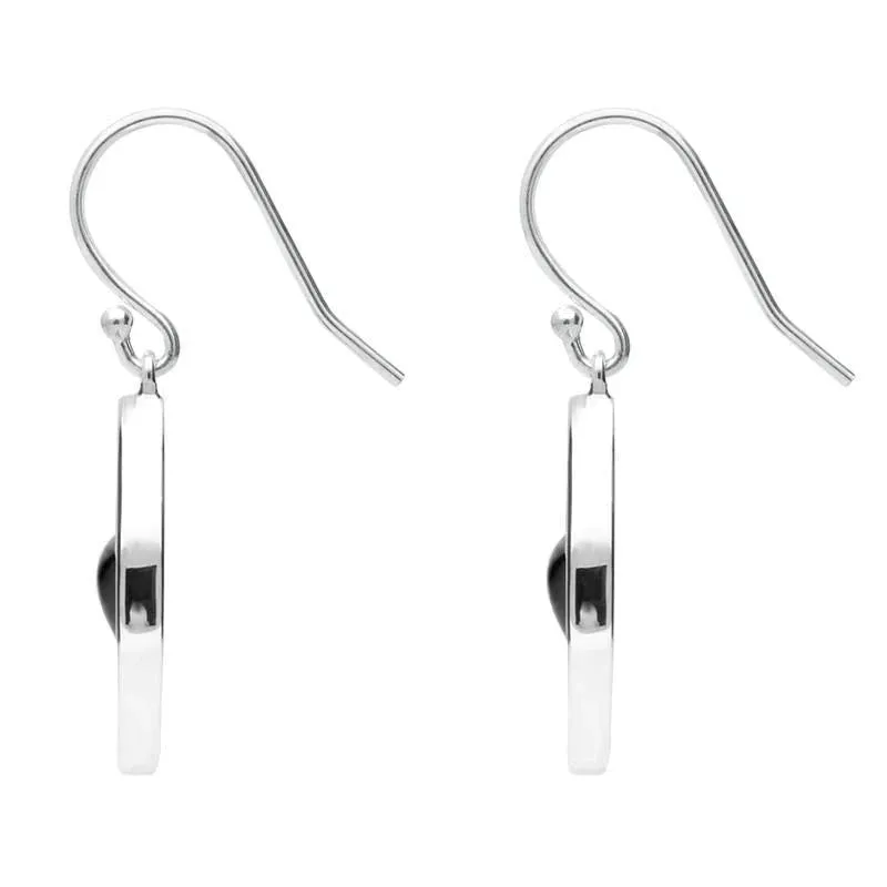 Sterling Silver Whitby Jet Round Celtic Knot Hook Earrings sold by Jura Watches product image thumbnail 2